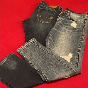 Lucky Brand Women's Straight Leg Jeans - Mixed Blue Denim bundle